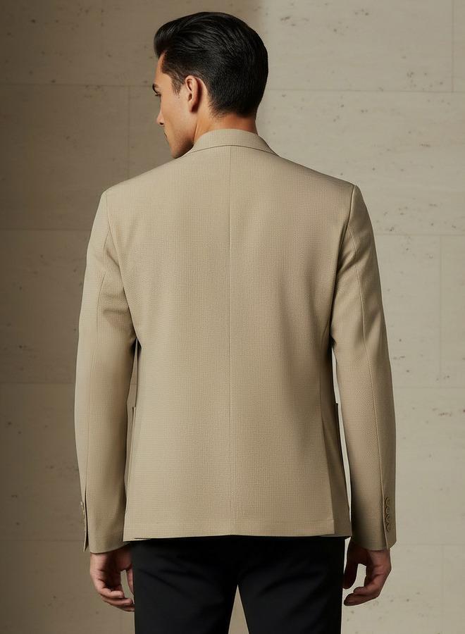 Iconic Men Slim Fit Notch Lapel Blazer - Image 3